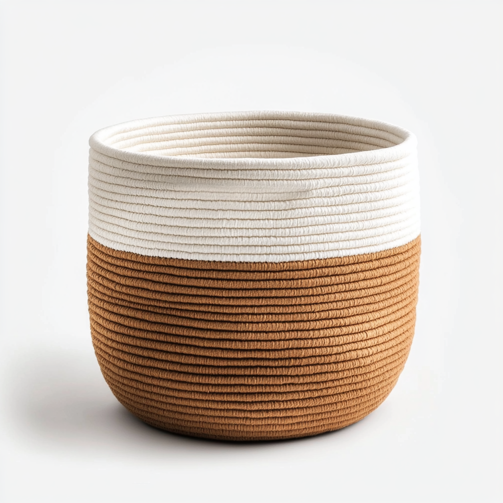 Hedra Jumbo Two-Tone Cotton Rope Basket