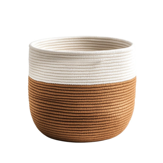Hedra Jumbo Two-Tone Cotton Rope Basket