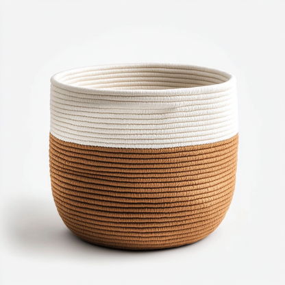 Hedra Jumbo Two-Tone Cotton Rope Basket